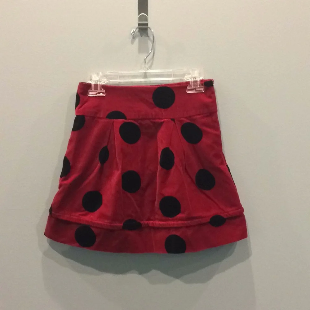 The Children’s‎ Place Red Ladybug Velvet Skirt